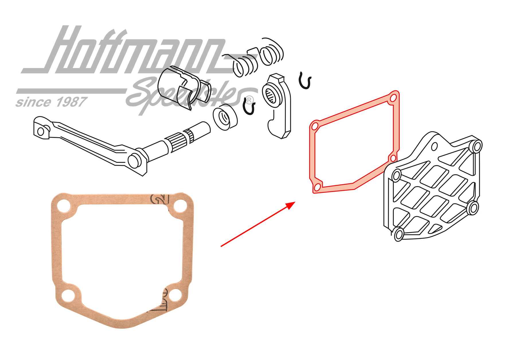 Junta, tapa de la caja de cambio, 1.5-1.8 | 020 141 059 | 110-4712-10