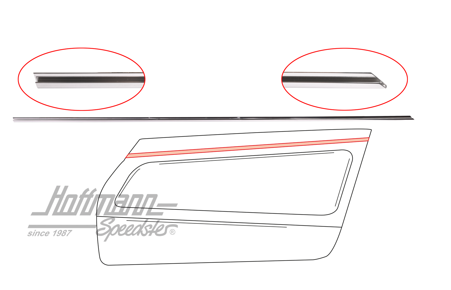 Moldura, revestimiento de puerta, 65-69, dcha.                                                      