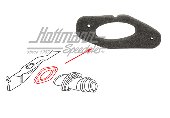 Junta de racor del tubo calefacción | 111 255 419 B | 020-0264