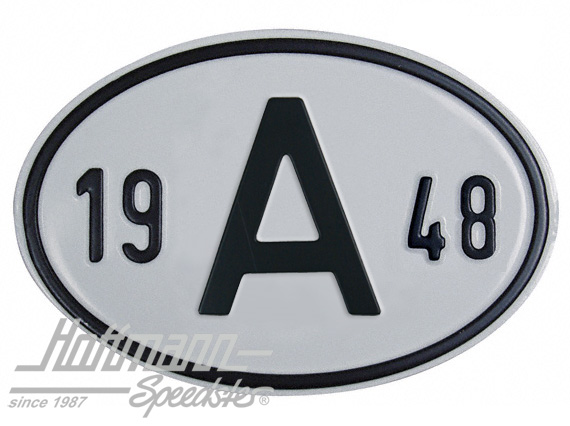 Placa de nacionalidad "A" (Austria), "1948", aluminio |  | 020-2398-48