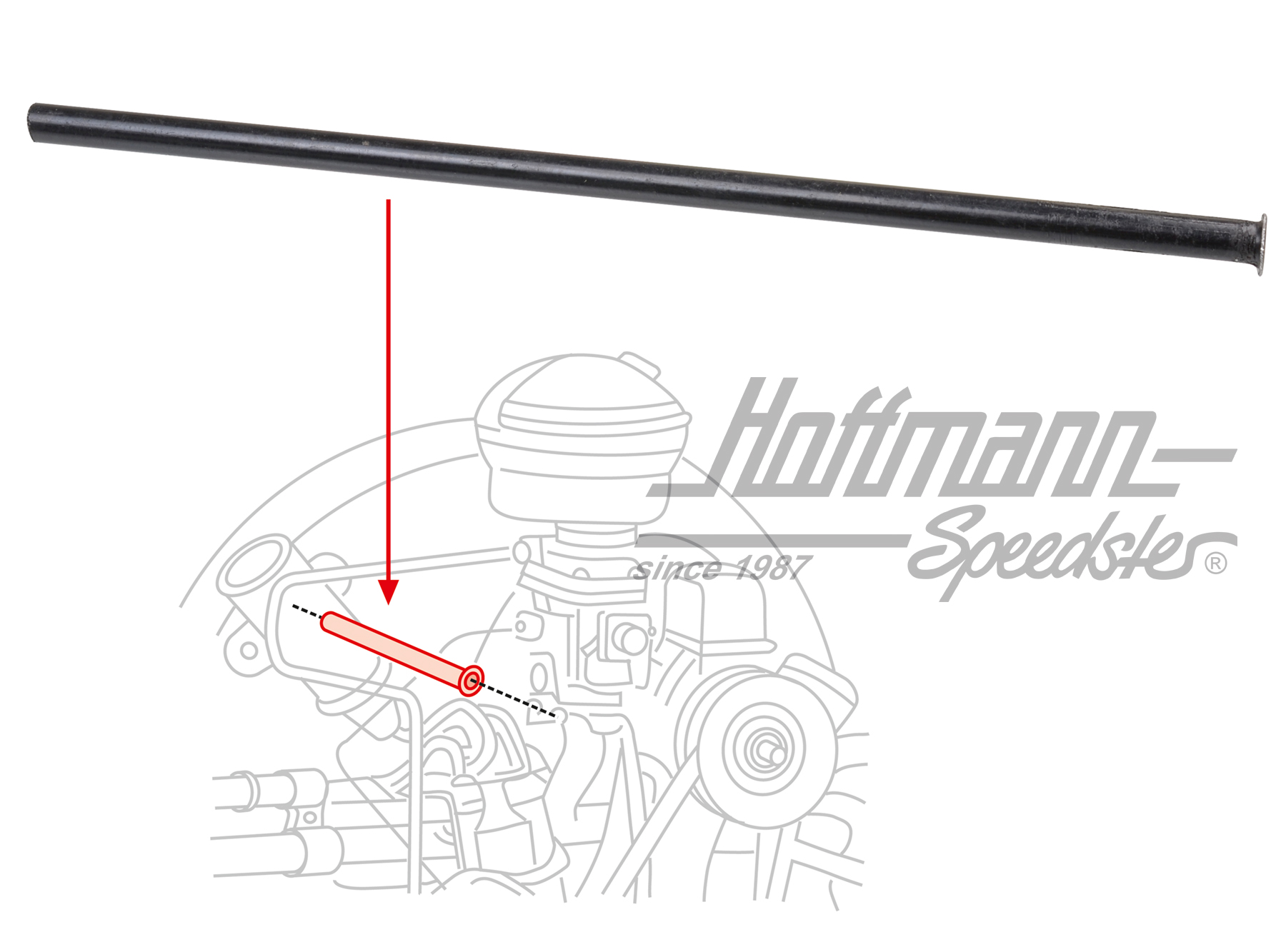 Tubo guía cable de acelerador/caja de ventilación, -12.65 | 211 129 893 | 020-3219-06