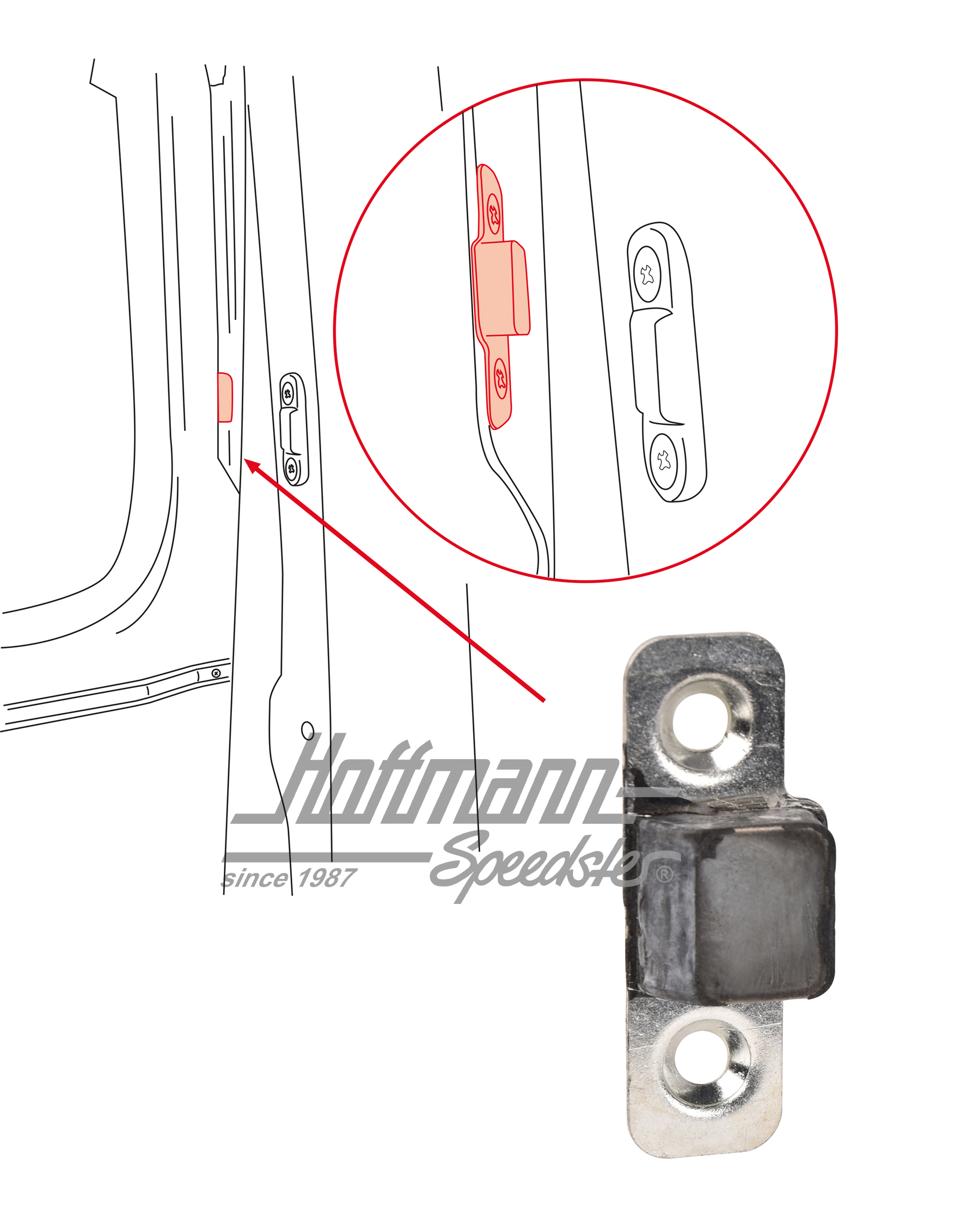 Tope, lateral, portón trasero | 361 827 195 | 089-5060-53