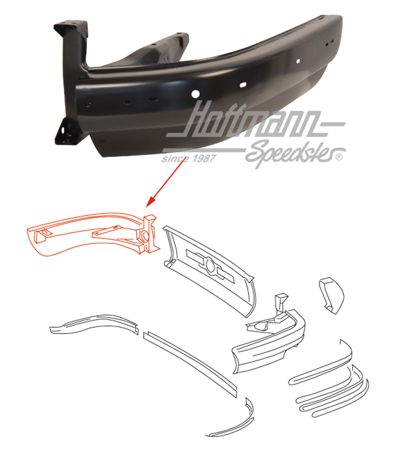 Esquina de parachoques, posterior, 65-68, derecha | 901 505 022 20 | 510-9930-02