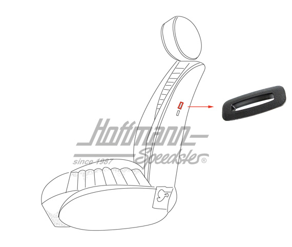 Embellecedor, dispositivo de bloqueo del respaldo, 66-71 | 113 881 607 | 055-7079-04