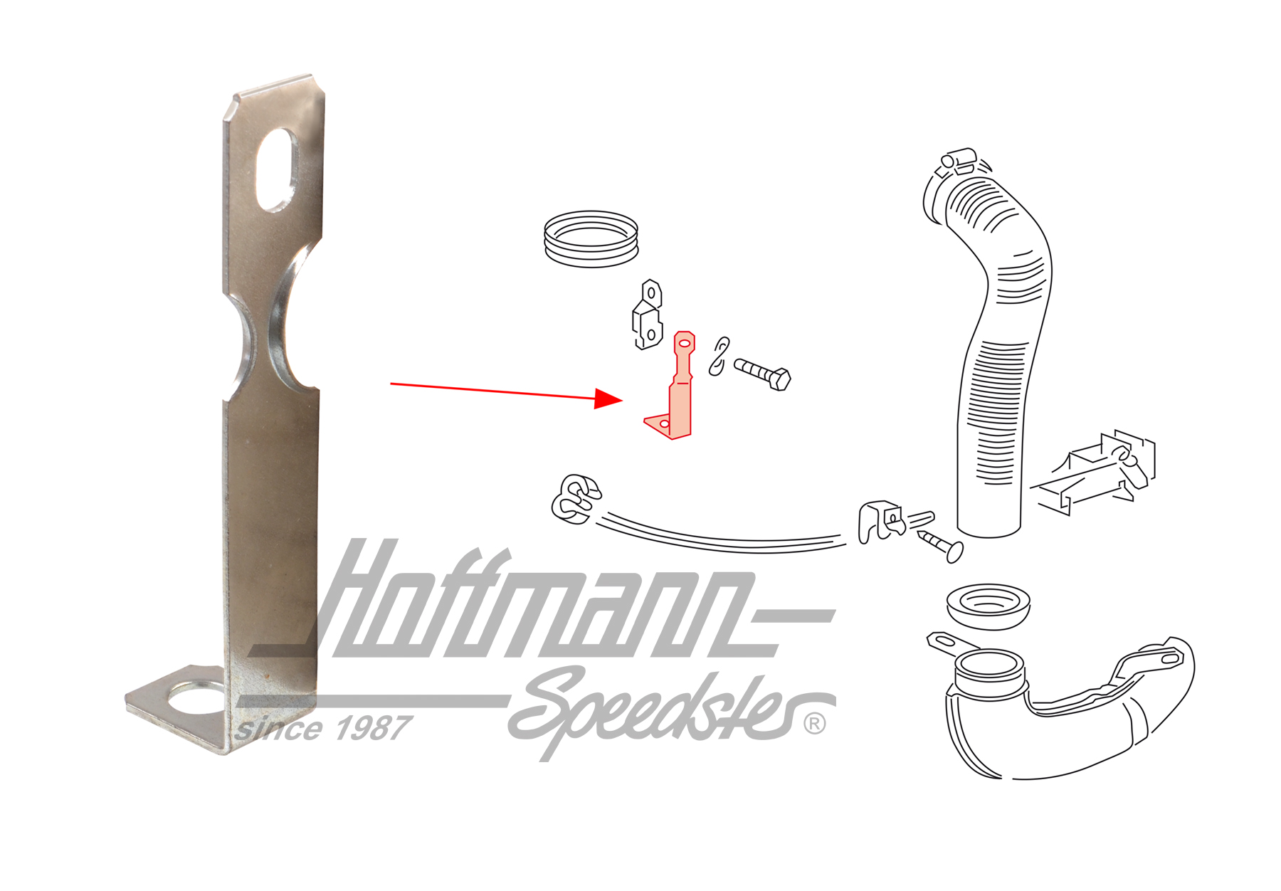 Suporte, filtro de aire en baño de aceite. posterior, 1.2-1.5 | 113 129 839 C | 020-0899-40