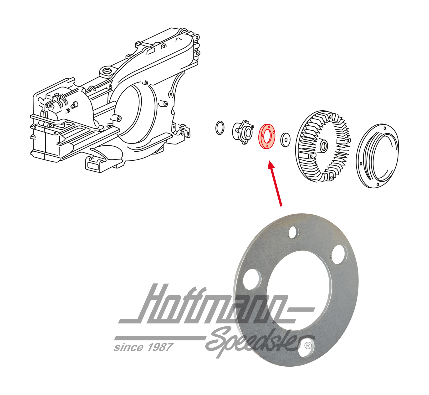 Arandela distanciador, rodete ventilador, 1.7-2.0 | 021 119 121 | 092-0034-10