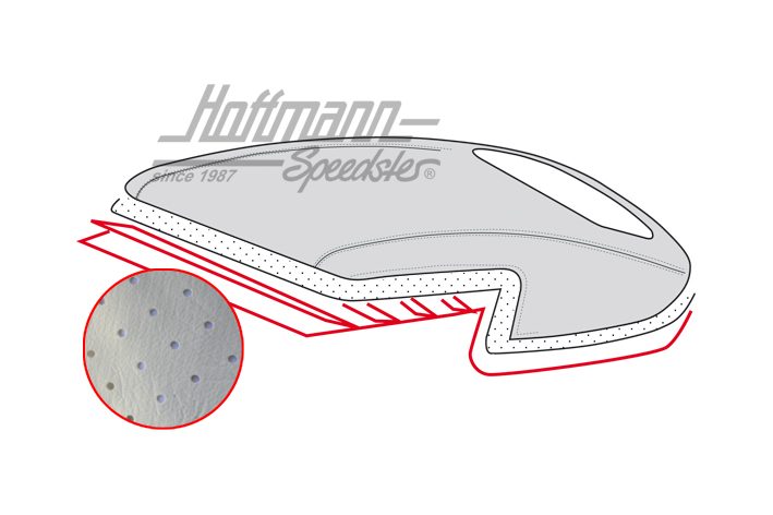 Cielo de techo, Cabriolet, 8.59-3.67, blanco, perforado |  | 060-4028-07