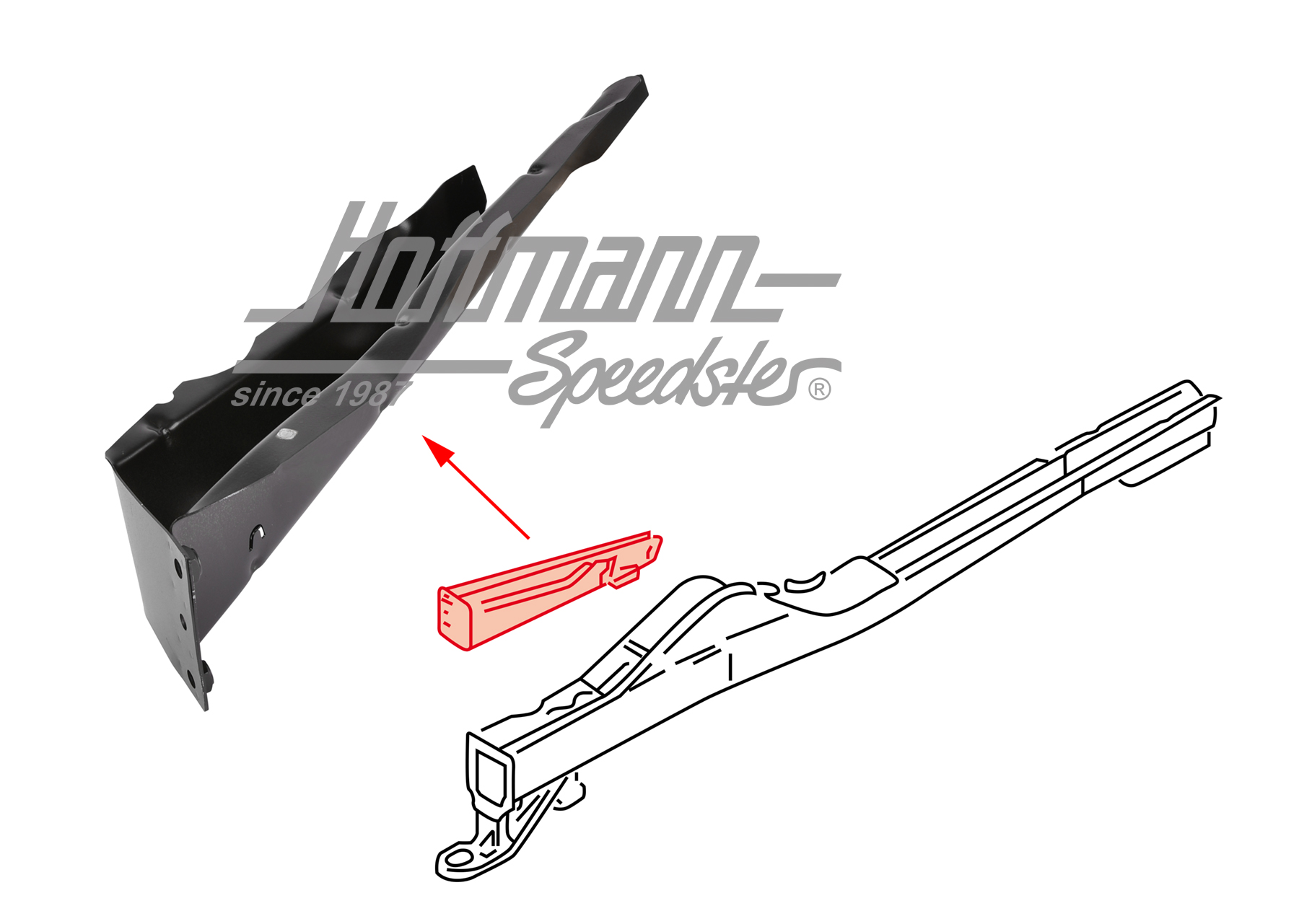 Travesaño, anterior, Furgoneta T4, 9.90-6.03, izqda. | 701 803 705 B | 408-8900-01