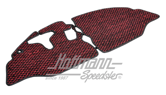 Alfombrillas, fibra de coco, 59-65, rojo / negro | ZVW 2BUS ARD | 098-0040-17