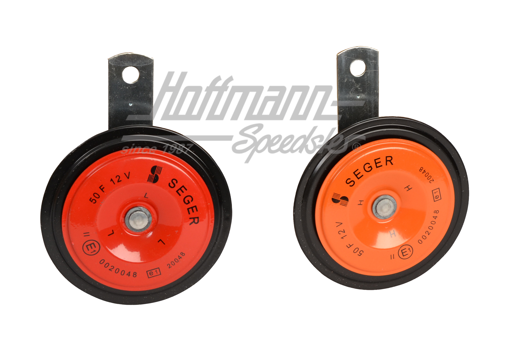 Claxon, par, 90 mm, rojo/ naranja, 12V | 50FO 1200K | 200-8043
