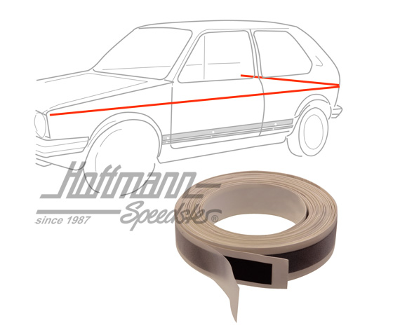 Juego de molduras decorativas, 10mm, negro | 171 898 524 A | 180-6920-10