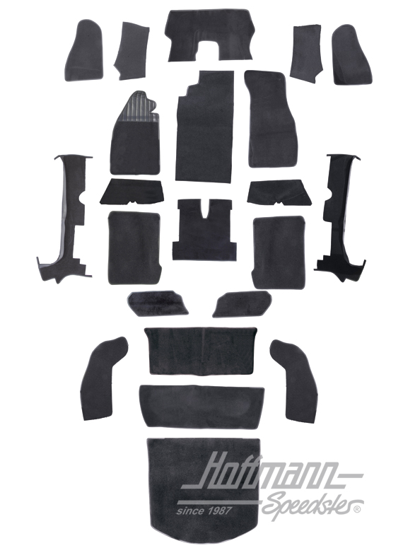 Juego de alfombrillas, Escarabajo Cabriolet, 1303, gris |  | 026-6123