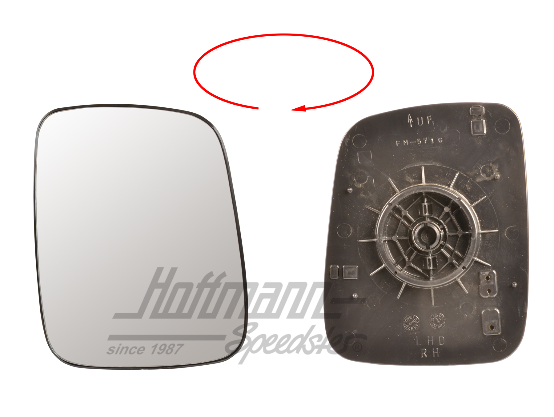 Cristal de retrovisor, convexo, derecha | 701 857 522 L | 408-6710-02