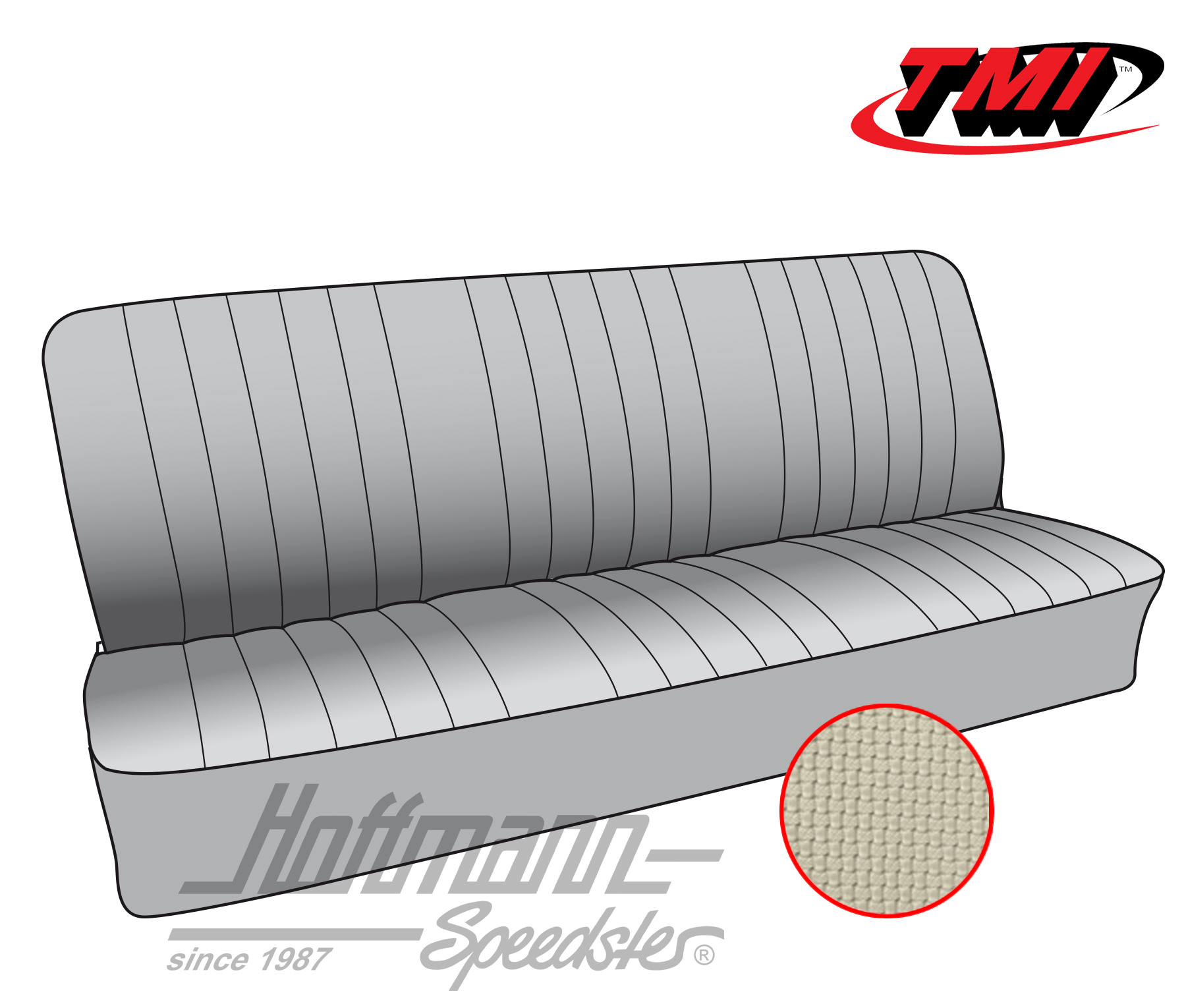 Fundas de asientos, banco de asiento trasero, 67-73, blanco antiguo | 43-2122-05 | 098-0672-50