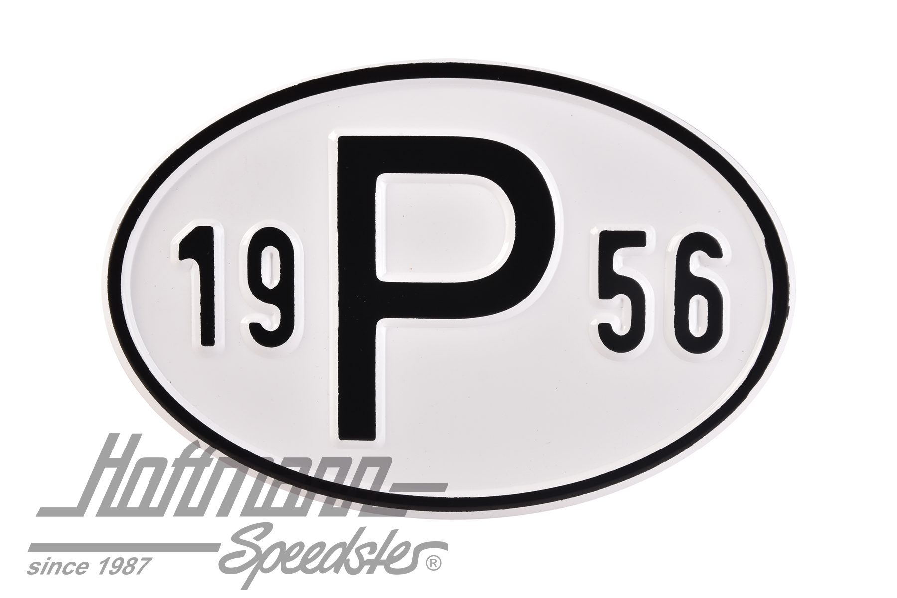 Placa de nacionalidad "P" (Portugal), "1956", aluminio |  | 020-2405-56