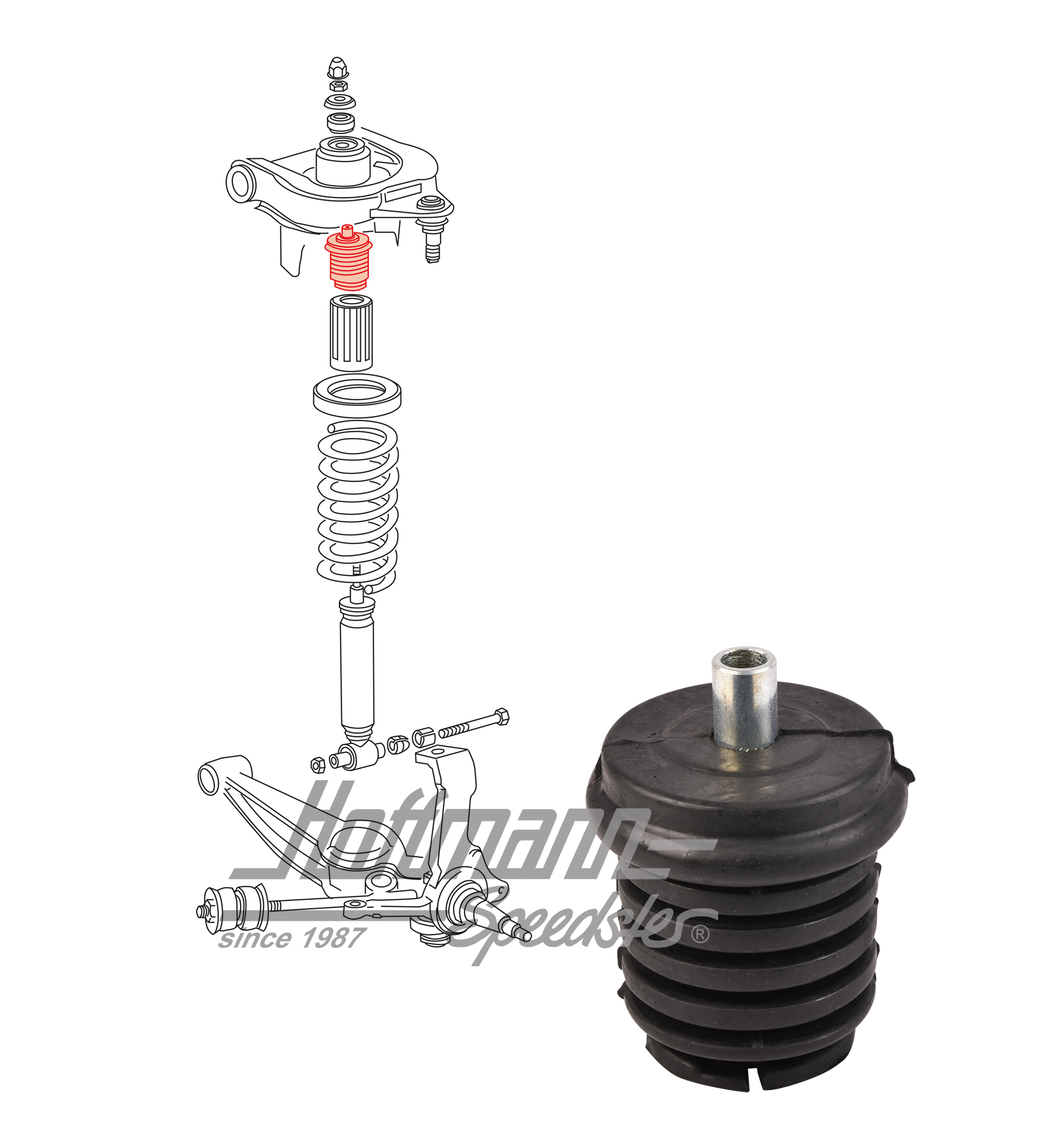 Tope de goma
, anetrior, Furgoneta T3, 79-92 | 251 411 123 B | 330-3560-04