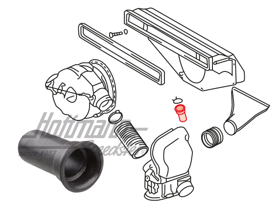 Boquilla de vertido, carcasa del ventilador, 911/912 
 | 901 571 326 32 | 515-0875