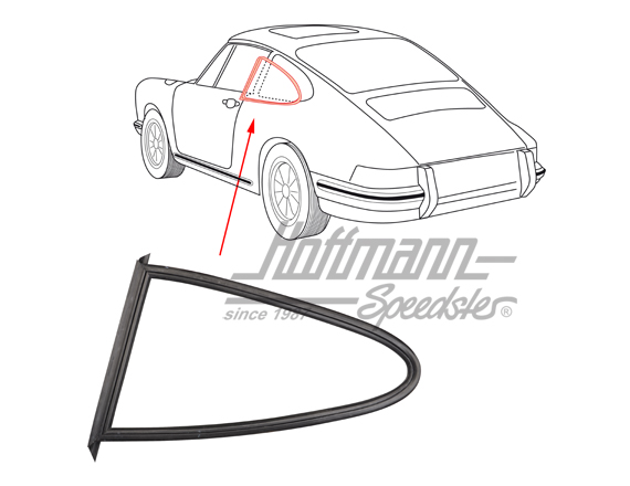 Junta, cristal lateral, 78-89, izquierda
 | 911 543 035 01 | 515-0975-11