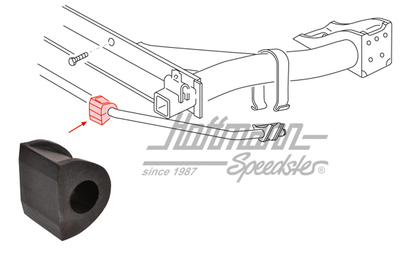 Cojinete de goma, estabilizador posterior, interior | 171 511 413 | 140-0953
