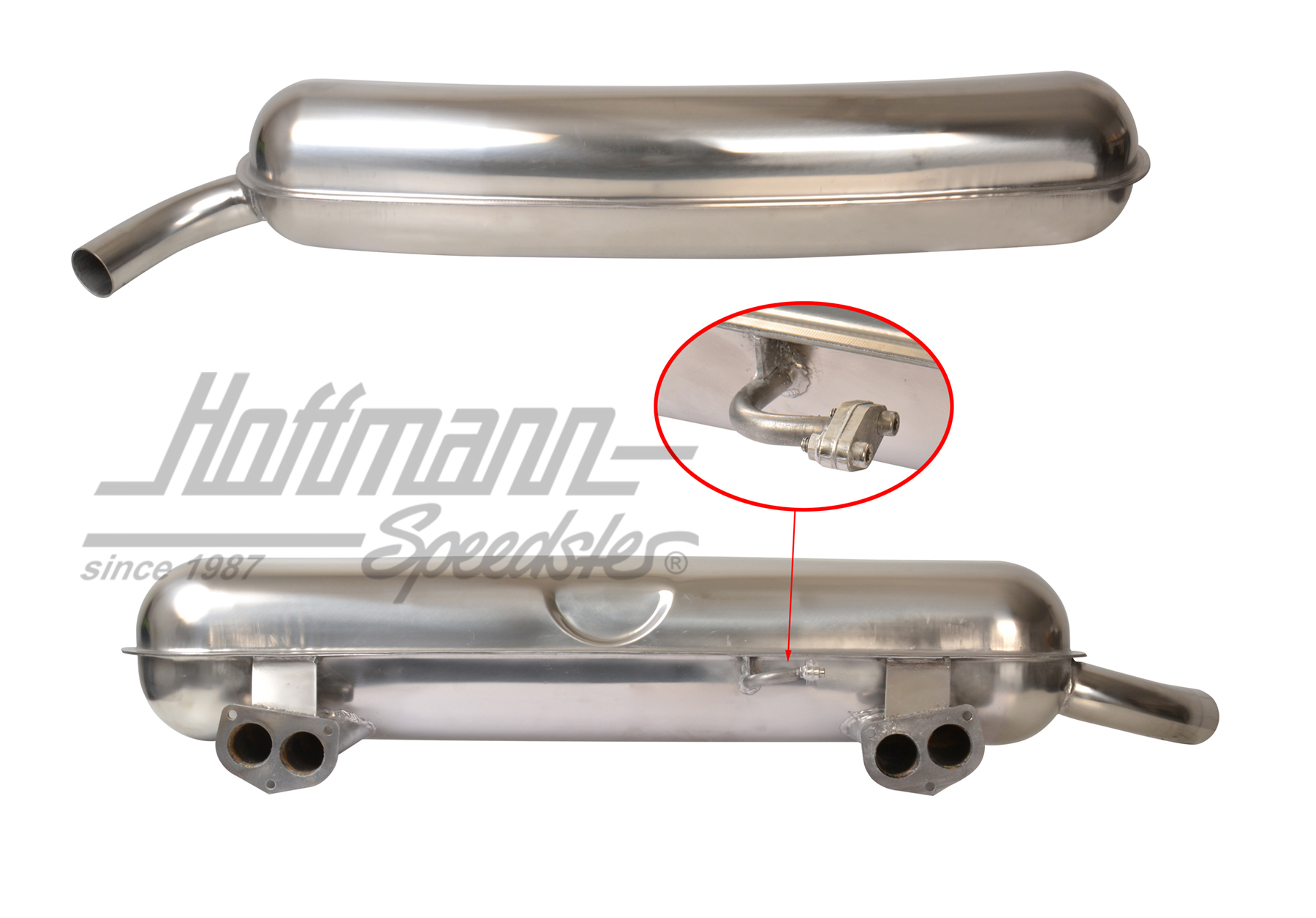 Silenciador de escape
, acero inoxidable, 912E, EE.UU                                              