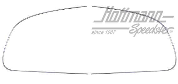 Marco decorativo de aluminio, parabrisas, 8.57-7.64 | 113 853 305 D   +306 D | 020-5604