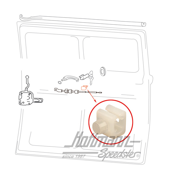 Abrazadera, barra de tiro, puerta corredera | 211 843 663 | 097-1035-20