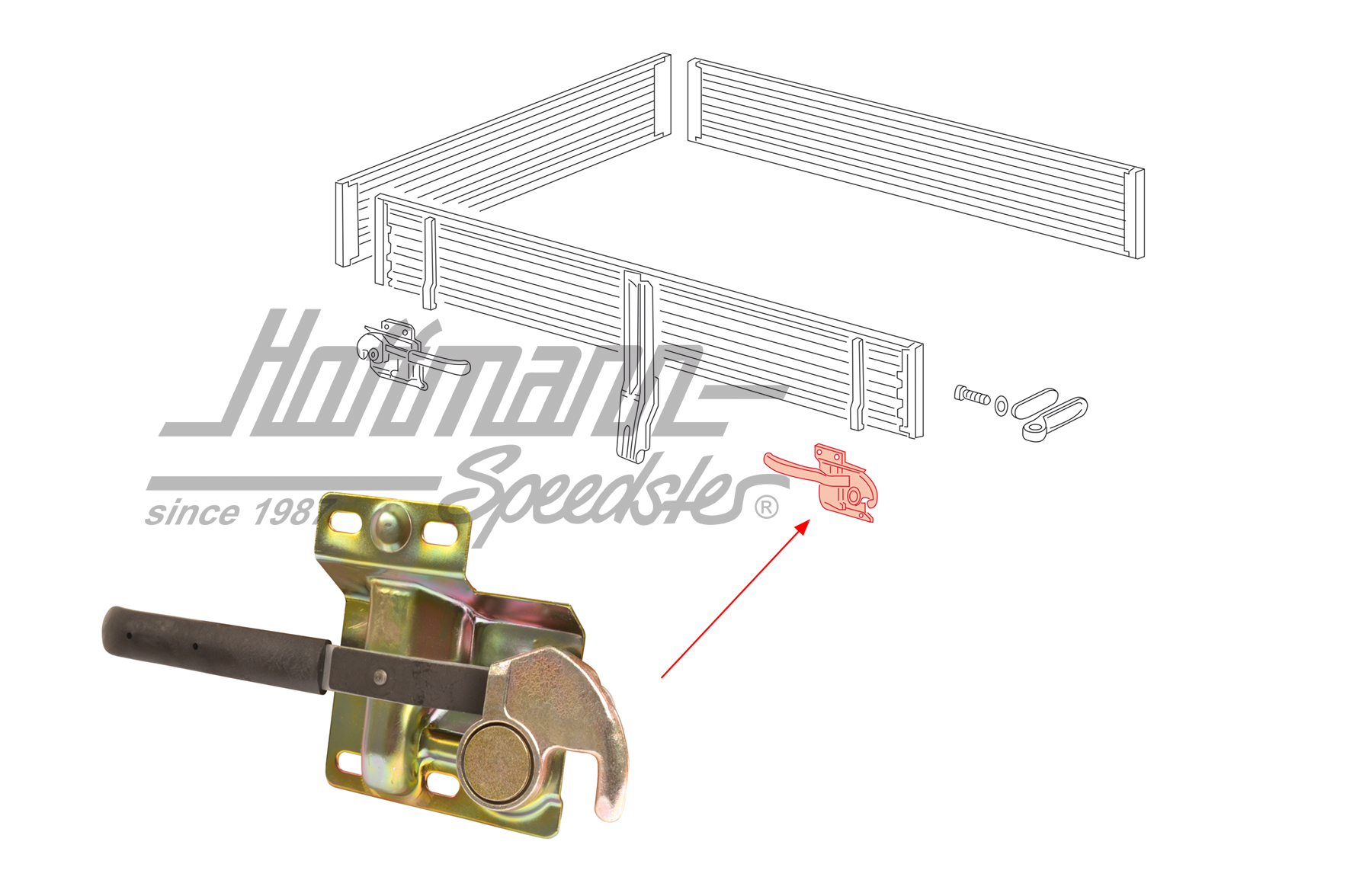 Gancho de cierre, anterior derecho/posterior izquierdo | 245 829 454 | 370-5310-02