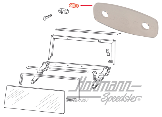 Junta, dospisitivo de bloqueo, parabrisas, superior | 181 847 459 | 080-2854-20