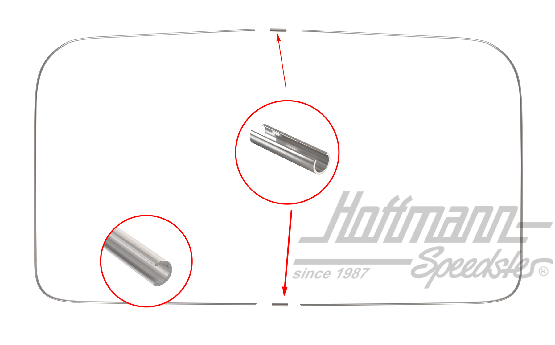 Marco decorativo de alumino, luneta trasera, Hatchback | 315 853 355 A | 069-8454