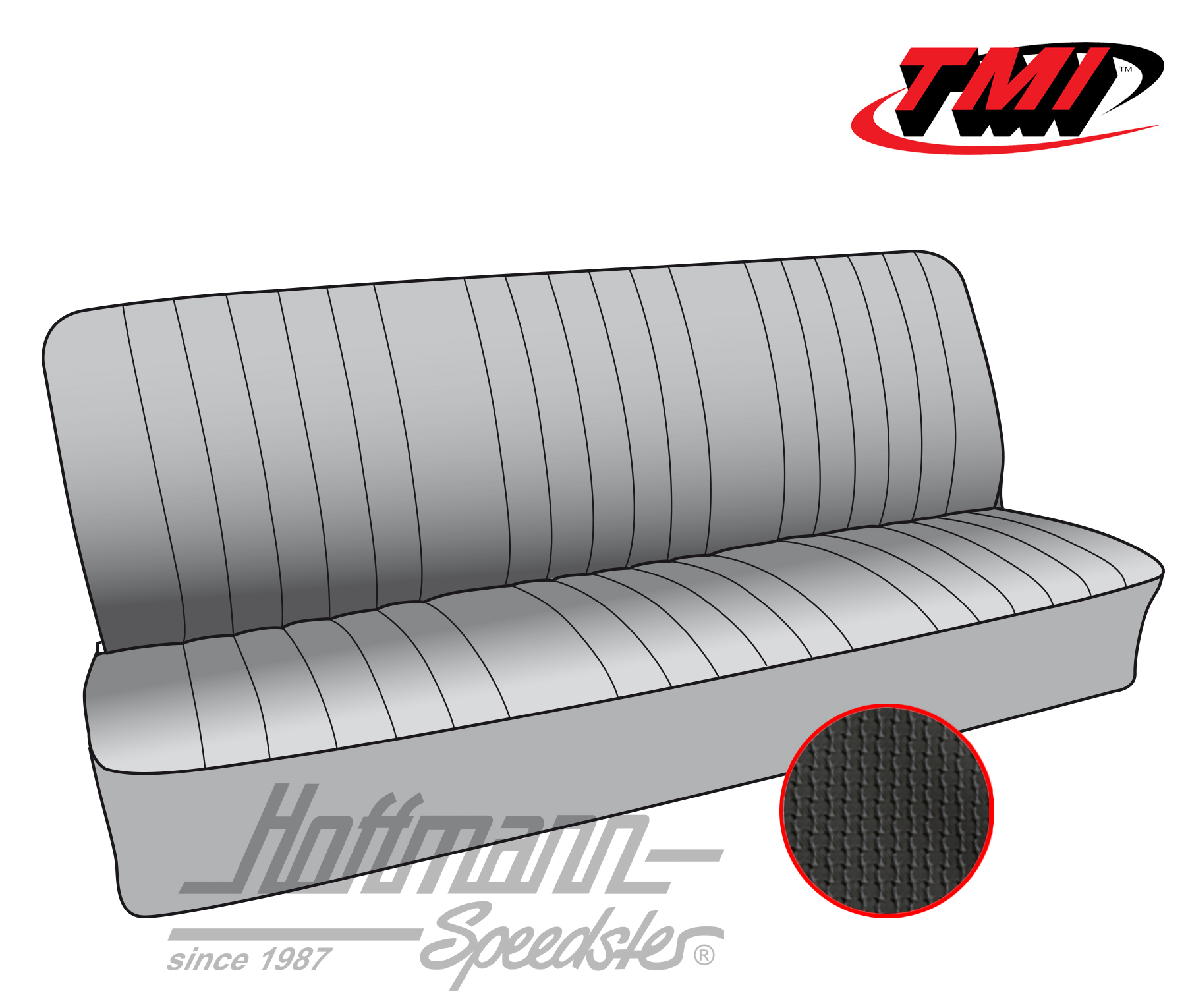 Fundas de asientos, banco de asiento trasero, 67-73, negras | 43-2122-01 | 098-0672-10