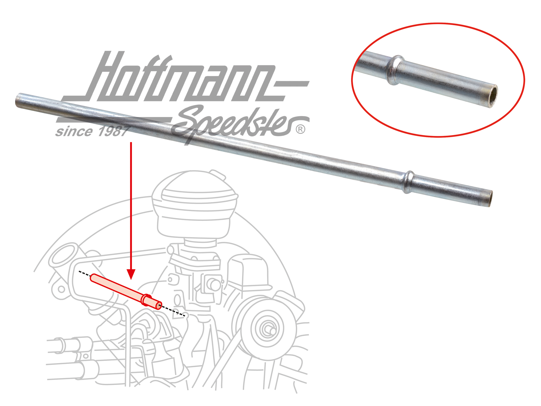 Tubo guía de cable de acelerador/caja de ventilación, -12.65 | 113 129 893 | 020-3219-04