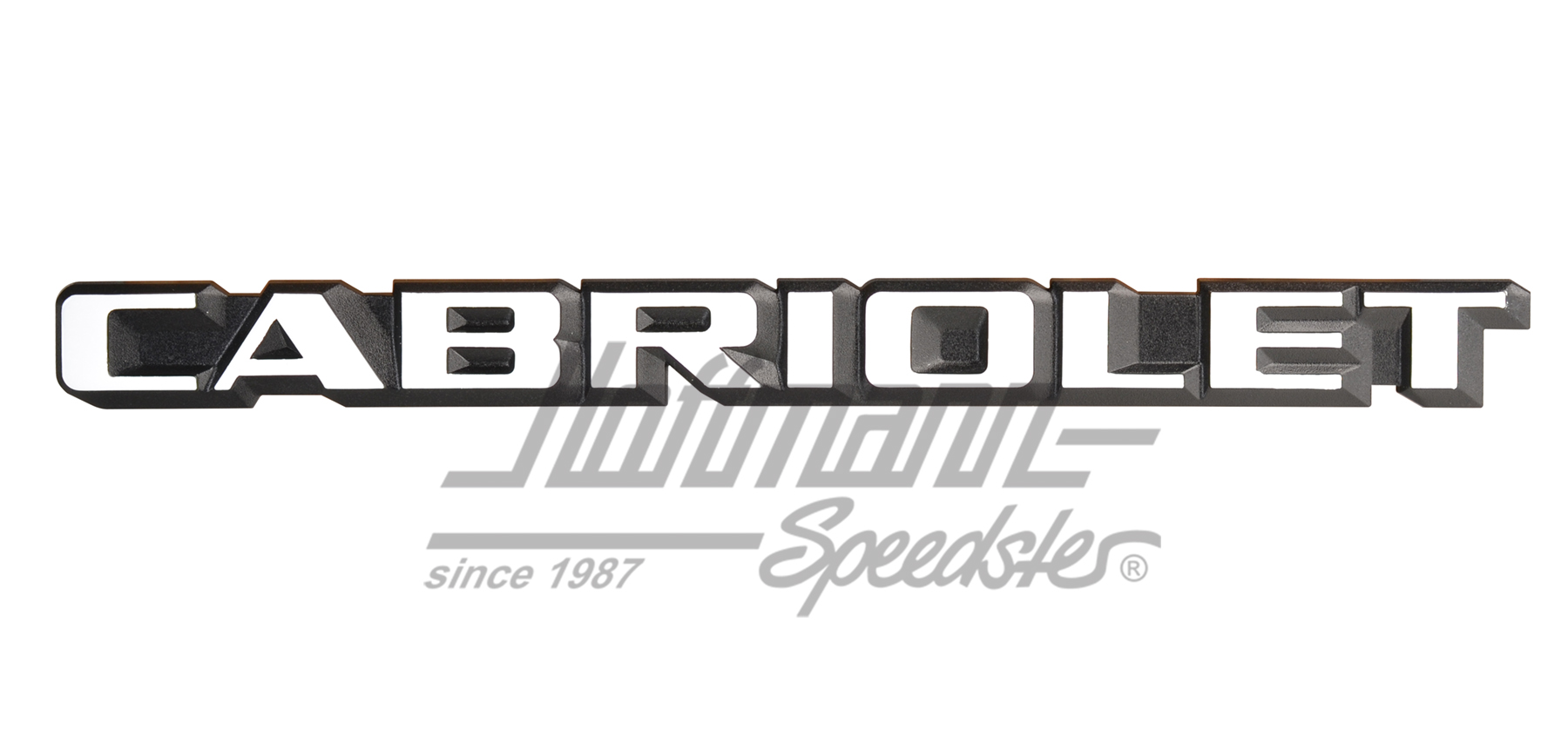 Logotipo, Cabriolet, posterior, blanco | 155 853 687 B QK6 | 180-6559-20