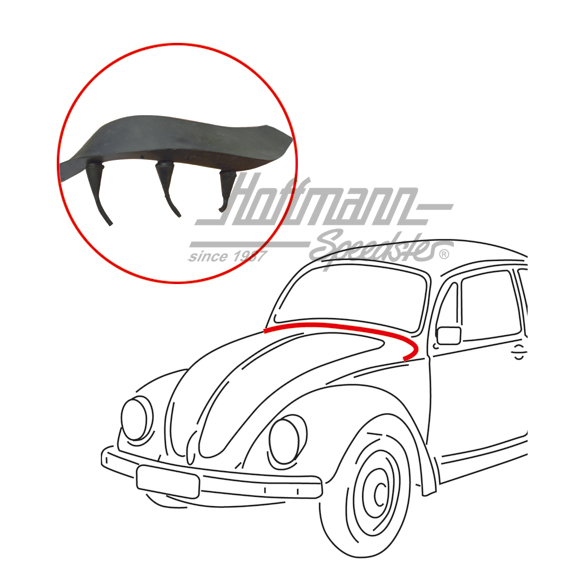 Junta de capó delantero "Méjico", delante del cristal | 1BM 823 731 | 020-5105