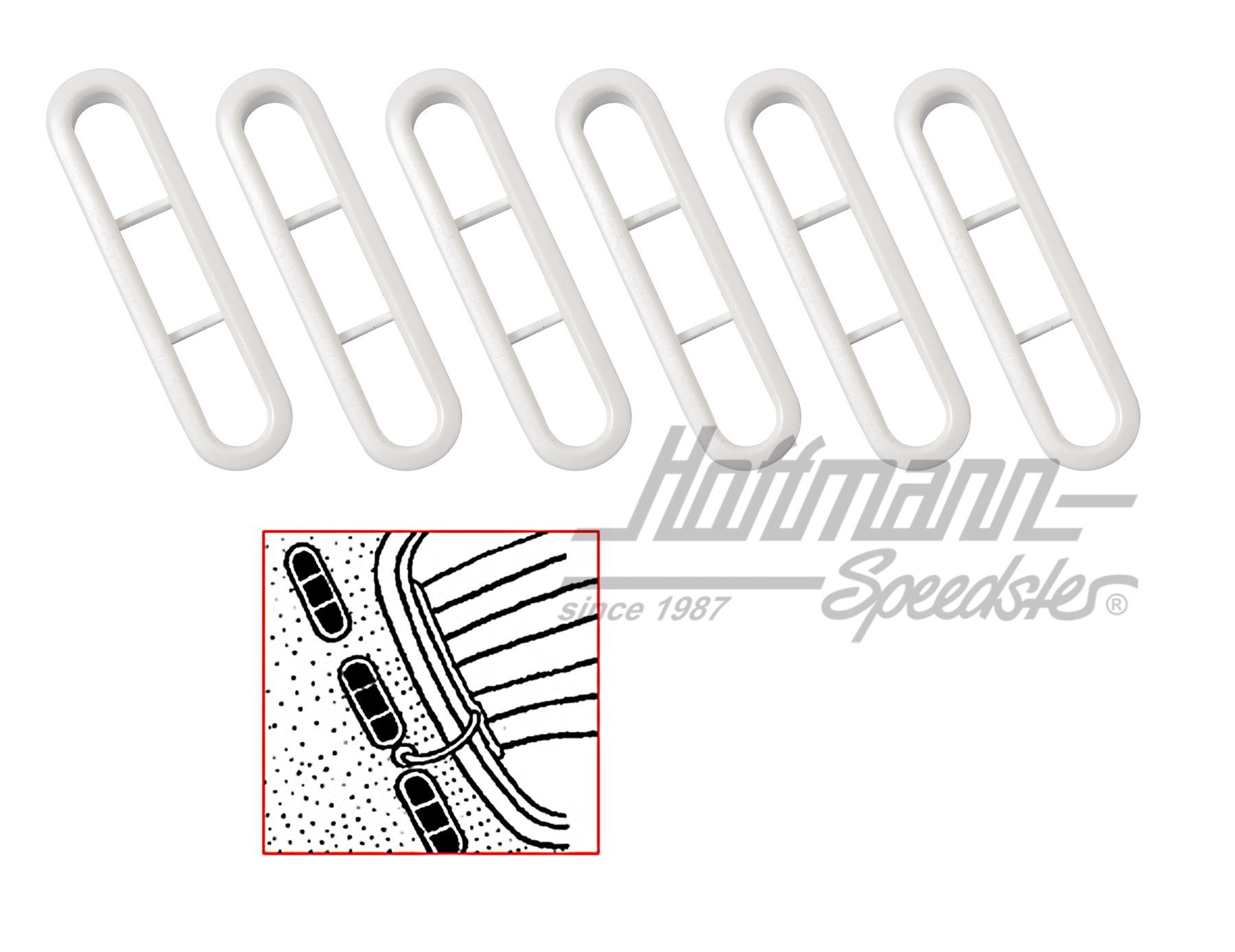 Rejillas de ventilación forzada, interior, blanca | 311 819 465 A W | 055-7173