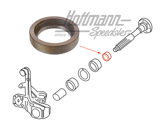 Anillo distanciador, cojinete de rueda, posterior, interior, brazo oblicuo | 113 501 305 | 020-4019-10