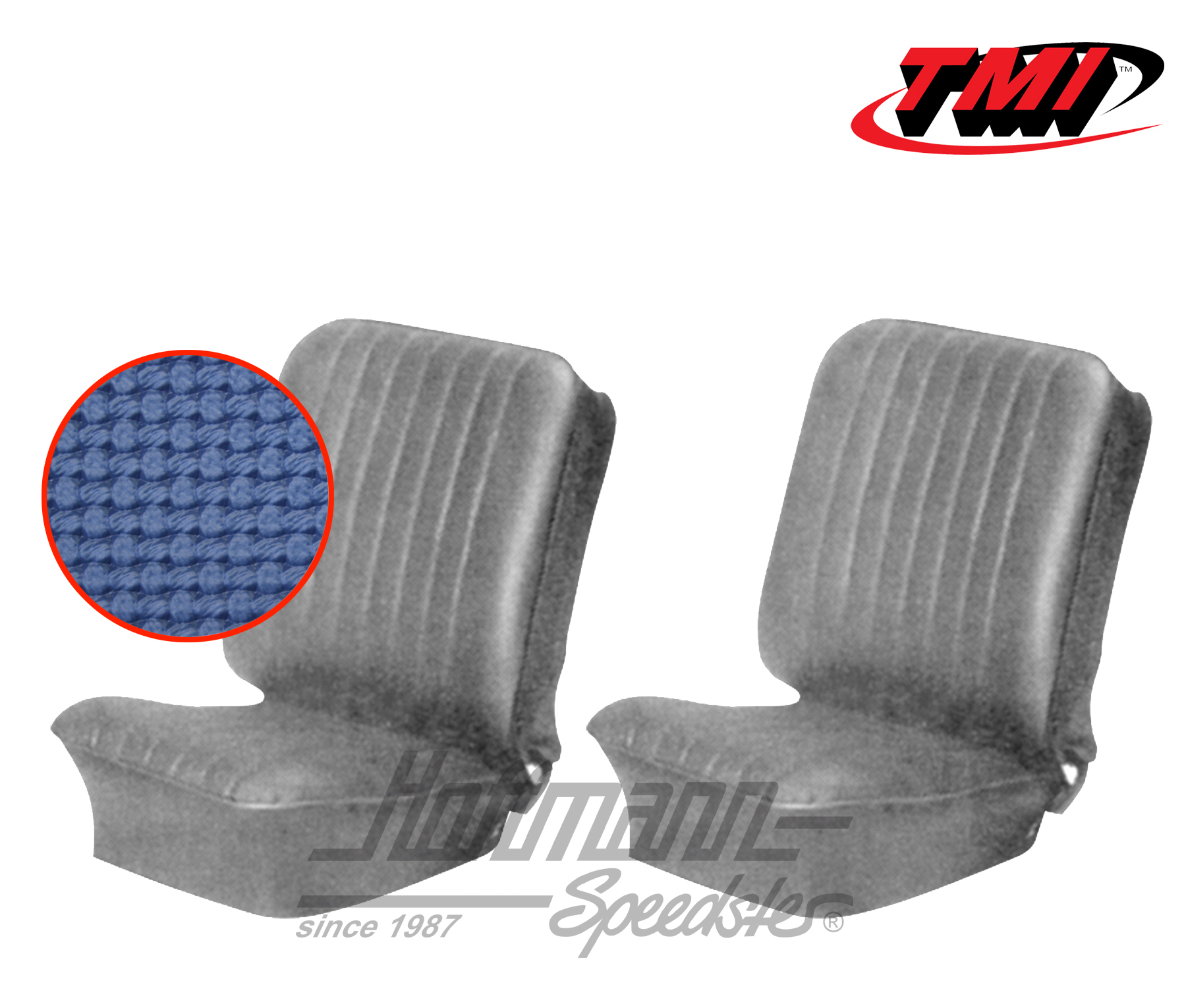 Fundas de asientos, Karmann Ghia, delanteras, 66-67, azul | 43-1503-08 | 066-0069-20