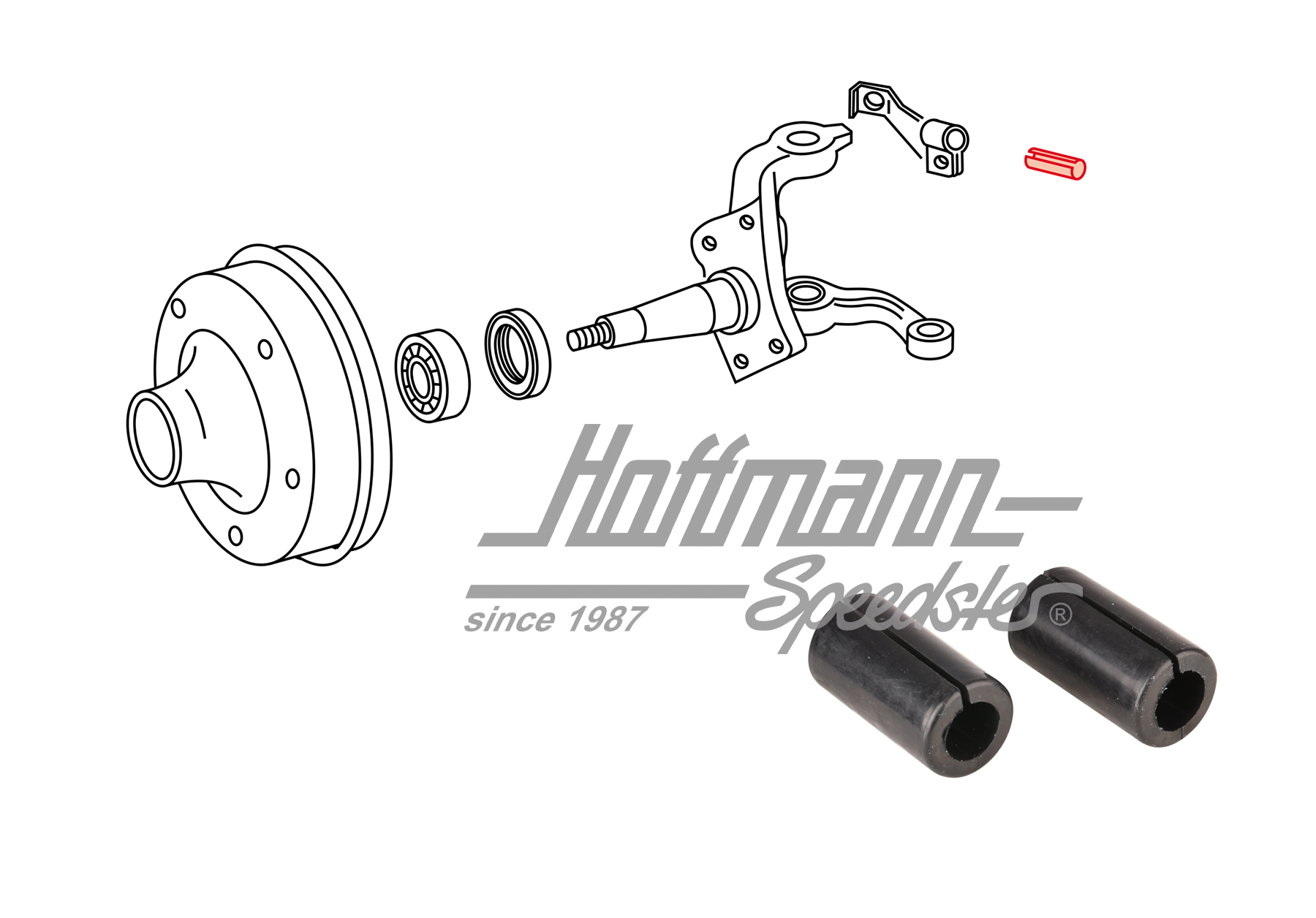 Manguitos, manguera de freno, anterior, Furgoneta T1 | 211 405 339 | 089-3038-24