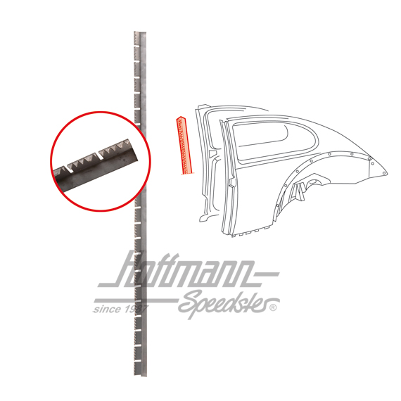 Regleta de sujeción, montante B/techo, 452mm | 113 809 443 A | 050-1498