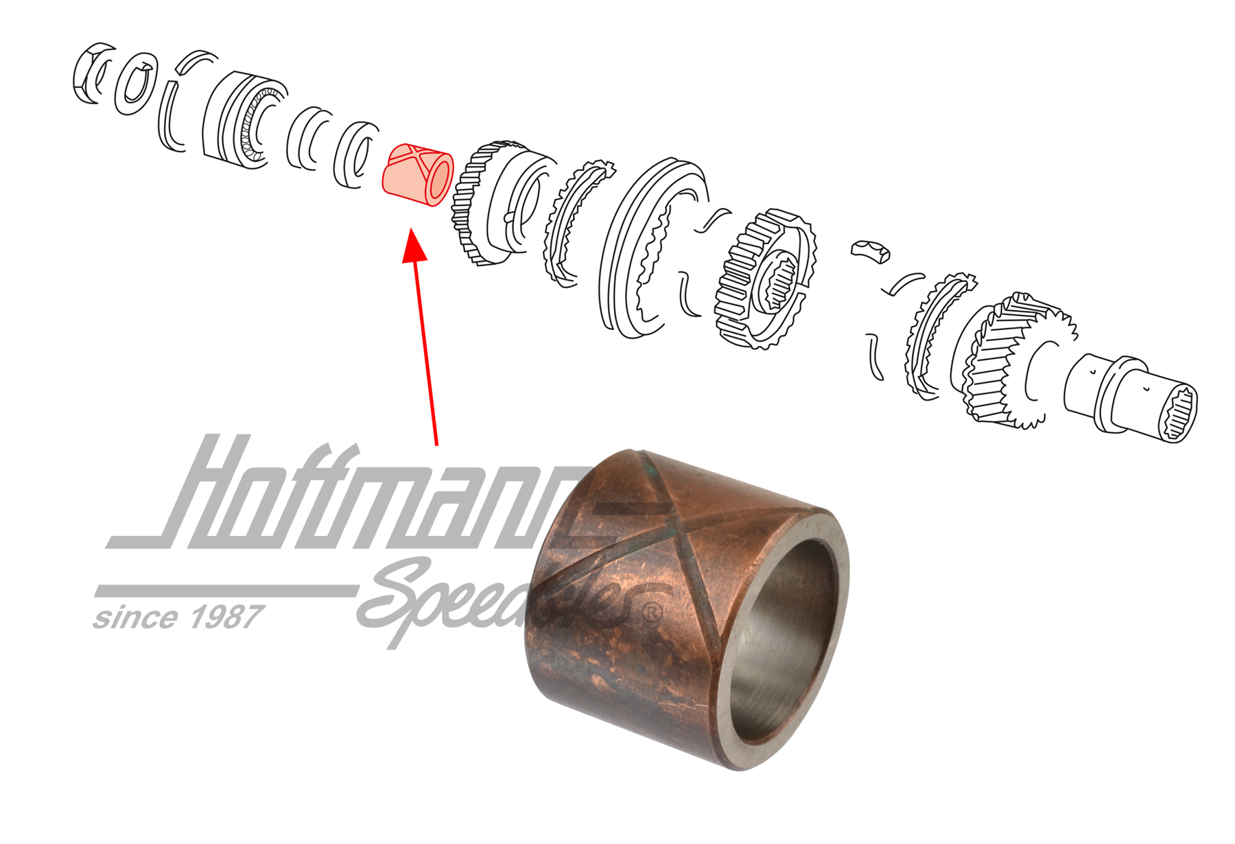 Casquillo
, rueda dentada de 4 velocidades, piñón, 52-60 | 113 309 325 | 020-4570-83