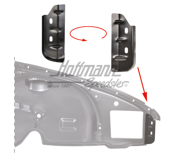 Chapa de refuerzo, anterior, 69-73, derecha | DAN 911 501 034 00 | 590-0069-42