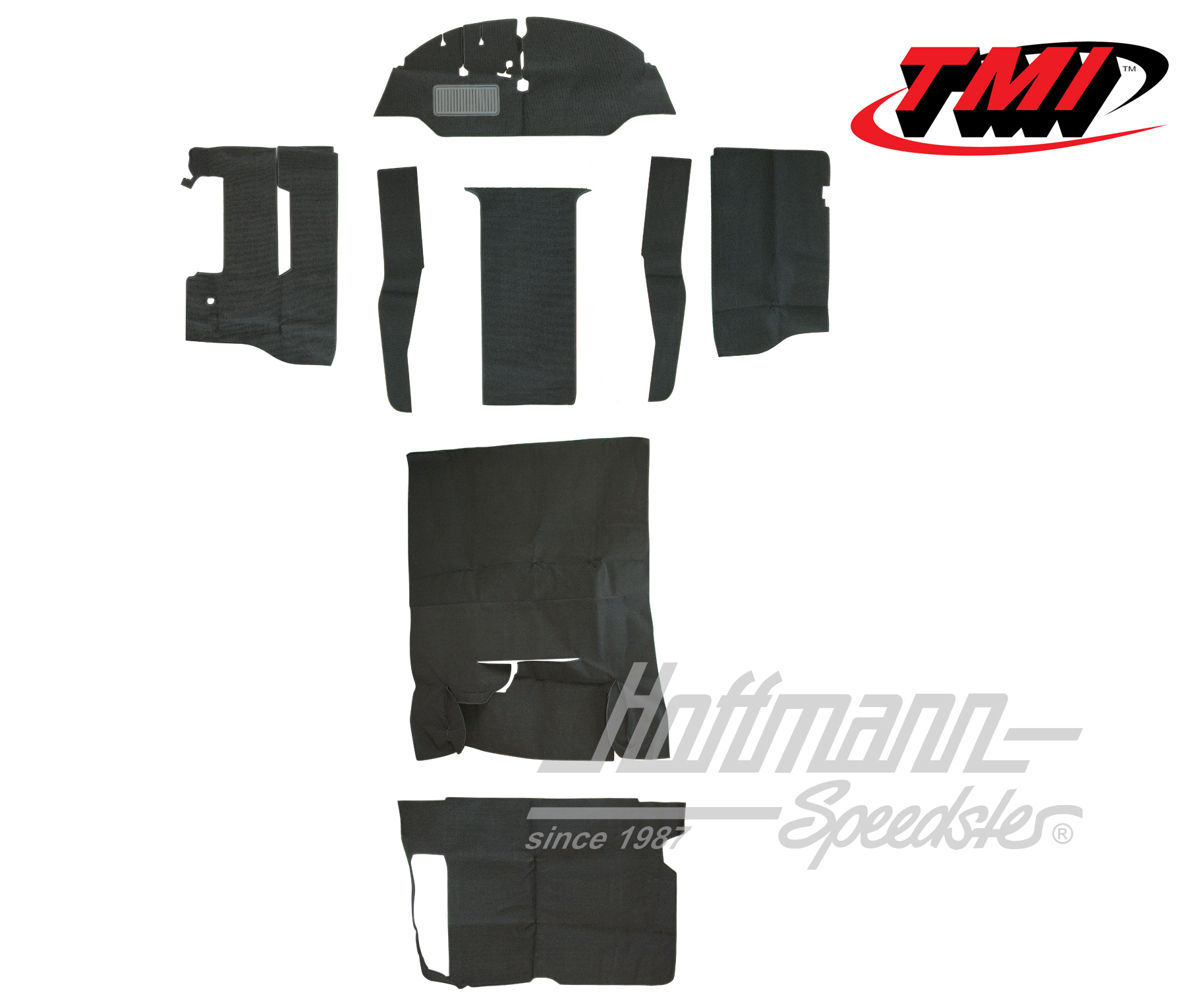 Juego de alfombrillas, Furgoneta T1, 8.64-7.67, negro | 34-F2108-301 | 098-0012