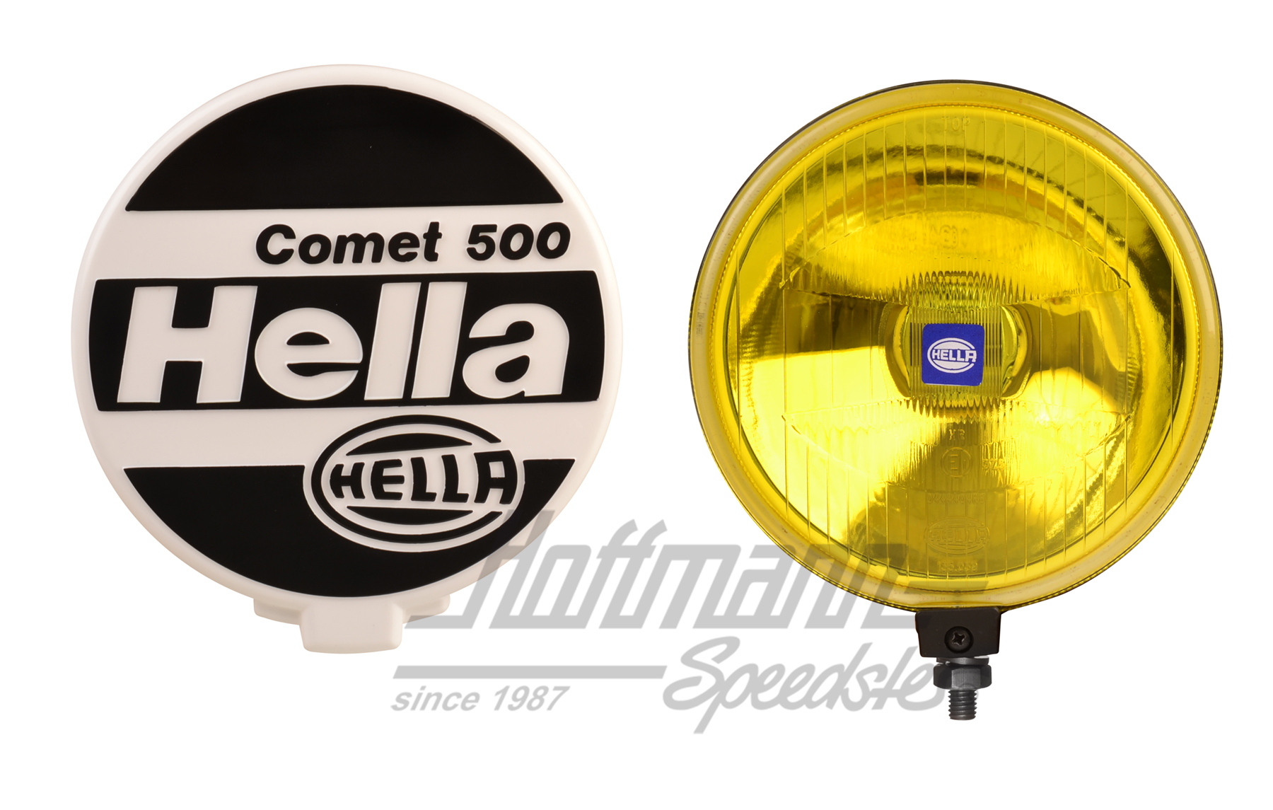 Faro de luz larga, Comet 500, Hella, amarillo | 1 F4 005 750-651 | 190-4018