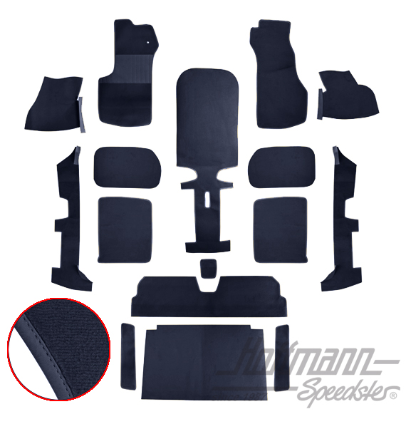 Juego de alfombrillas, Golf Cabriolet, 79-93, azul |  | 180-3010-40