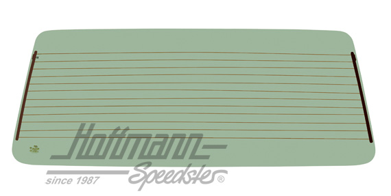 Luneta trasera, calefactable, verde, Furgoneta T3 (Doble cabina) | 253 845 501 B | 380-0360