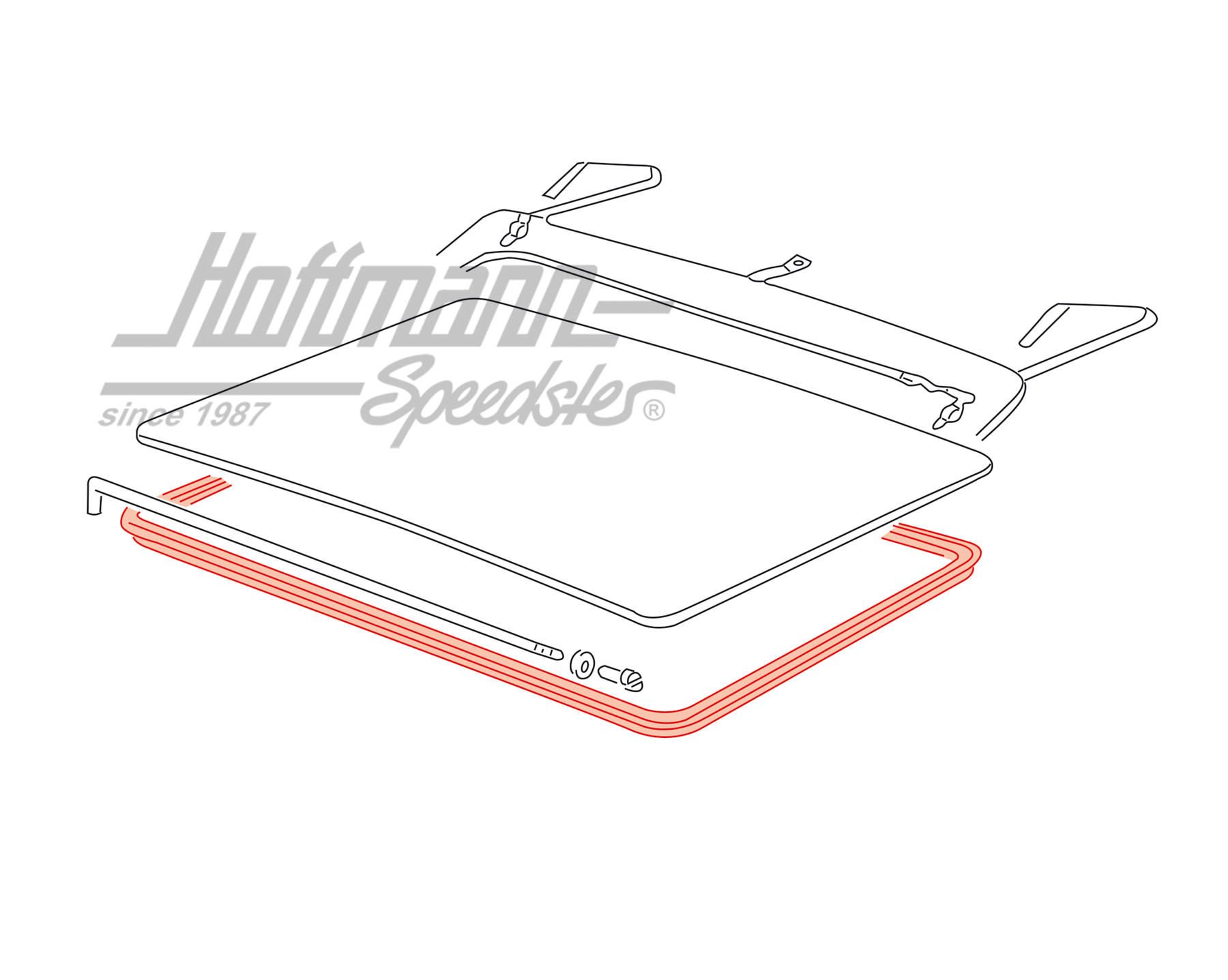 Junta, techo corredizo,  924/944, 76-85                                                             