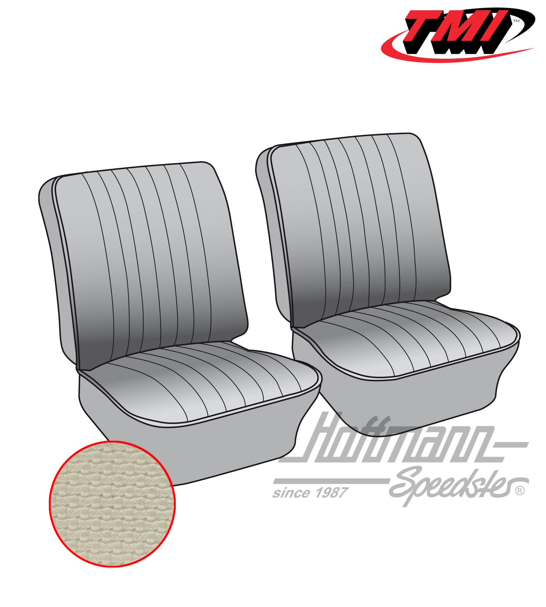 Fundas de asiento, banco de asiento delantero, 62-67, blanco antiguo | 43-2112-05 | 098-0602-50