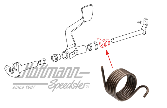 Resorte, pedal del freno, 911, 74-89 | 911 423 531 03 | 530-3120-38