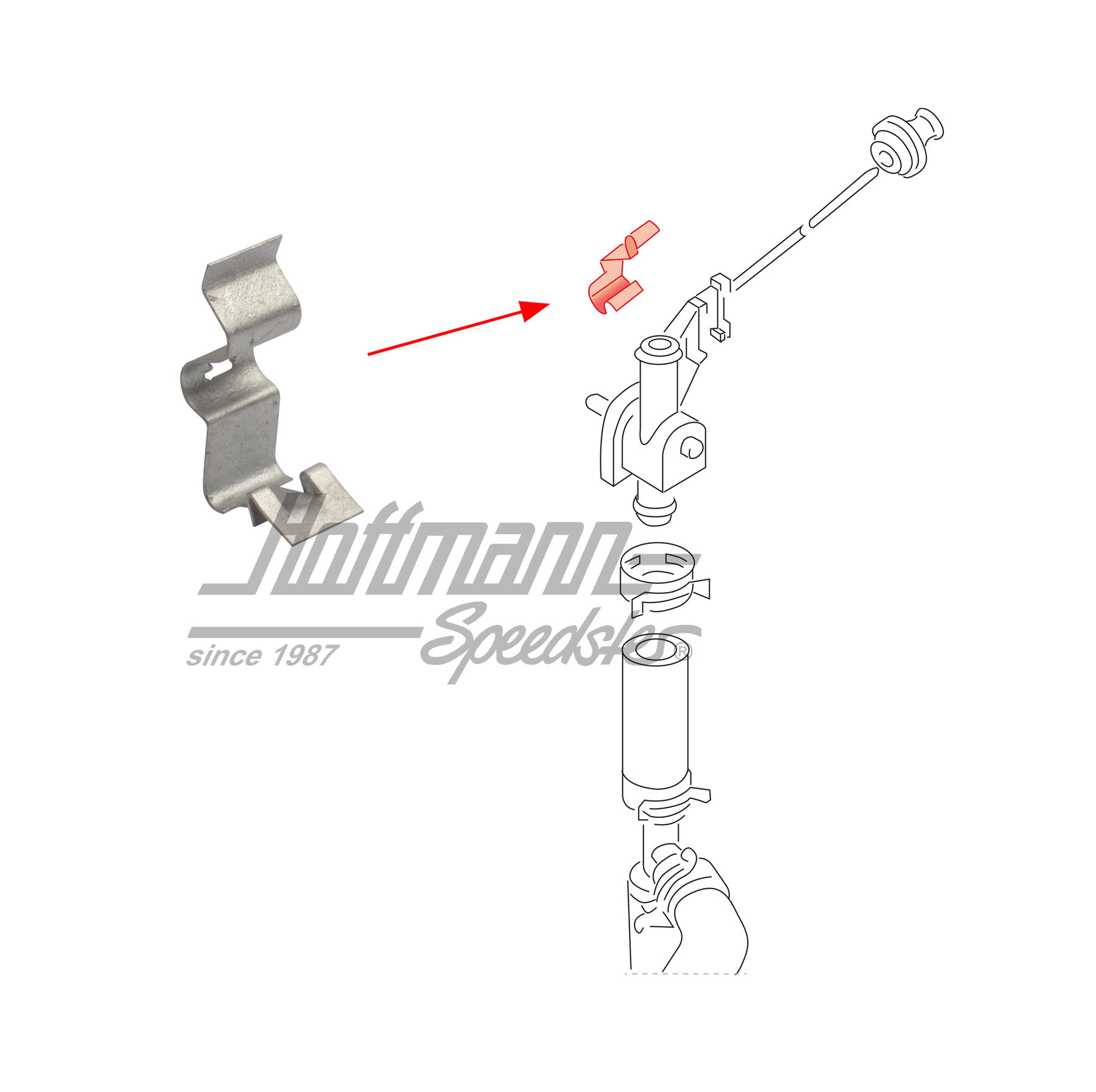 Clip, válvula de calefacción, Furgoneta T4, 9.90-6.03 | 701 819 679 | 401-2124