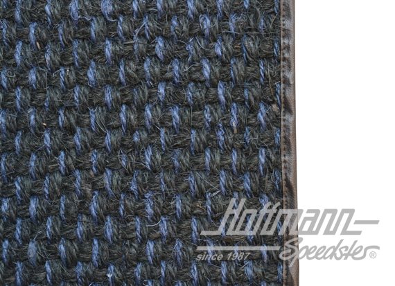 Alfombrillas, fibra de coco, 59-72, azul / negro,                                                   