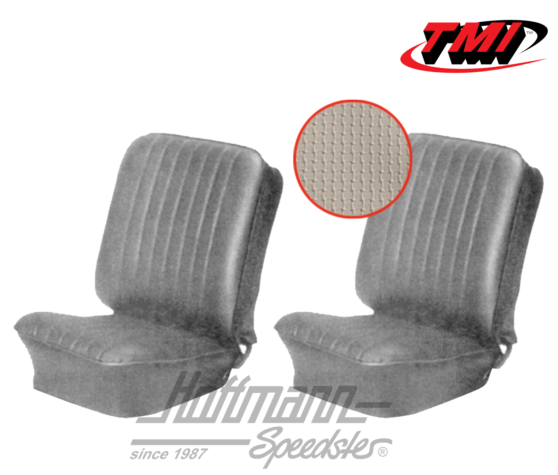 Fundas de asientos, Karmann Ghia, delanteros, 66-67, blanco antiguo | 43-1503-05 | 066-0069-50